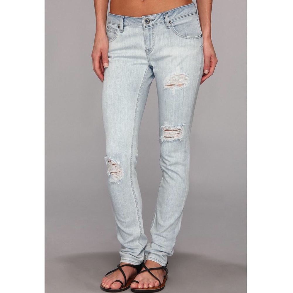 Volcom Stix Skinny Jeans in Wrecked Indigo